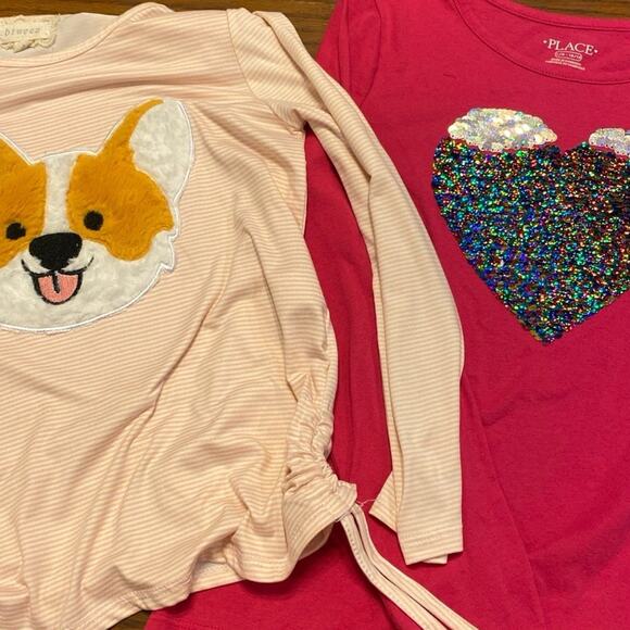 Bundle of girls long sleeve shirts Sz 10/12 - Picture 6 of 7